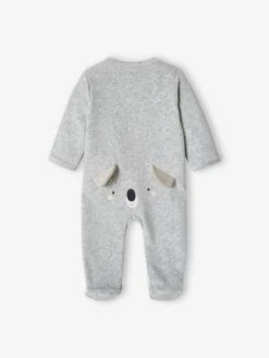Koala Sleepsuit In Velour, For Babies - Marl Grey 14 Koala Sleepsuit In Velour, For Babies - Marl Grey -PETIT BATEAU Sales Store koala sleepsuit in velour for babies 4