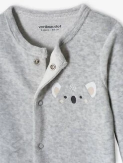 Koala Sleepsuit In Velour, For Babies - Marl Grey 15 Koala Sleepsuit In Velour, For Babies - Marl Grey -PETIT BATEAU Sales Store koala sleepsuit in velour for babies 5