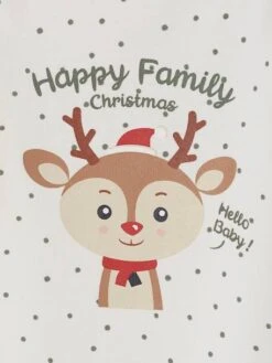 Long Sleeve Christmas Bodysuit For Babies, Family Capsule Collection - Ecru -PETIT BATEAU Sales Store long sleeve christmas bodysuit for babies family capsule collection 3