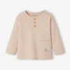 Long Sleeve Grandad-Style Top In Honeycomb For Babies - Beige -PETIT BATEAU Sales Store long sleeve grandad style top in honeycomb for babies