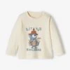 Long Sleeve Printed Top For Babies - Ecru