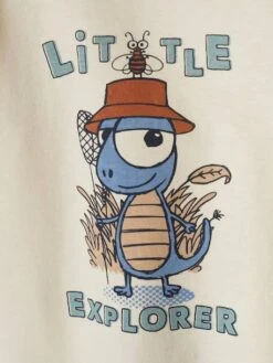 Long Sleeve Printed Top For Babies - Ecru -PETIT BATEAU Sales Store long sleeve printed top for babies 2