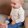 Long Sleeve Top For Babies - Ecru -PETIT BATEAU Sales Store long sleeve top for babies