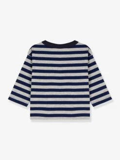 Long Sleeve Top In Cotton For Babies - PETIT BATEAU - Blue -PETIT BATEAU Sales Store long sleeve top in cotton for babies petit bateau 2