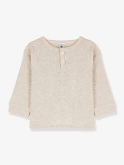 Long Sleeve Top In Organic Cotton, For Babies, By Petit Bateau - Grey