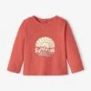 Long Sleeve Top In Slub Jersey Knit For Babies - Tomato Red -PETIT BATEAU Sales Store long sleeve top in slub jersey knit for babies