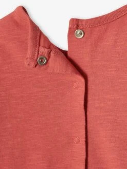 Long Sleeve Top In Slub Jersey Knit For Babies - Tomato Red -PETIT BATEAU Sales Store long sleeve top in slub jersey knit for babies 2