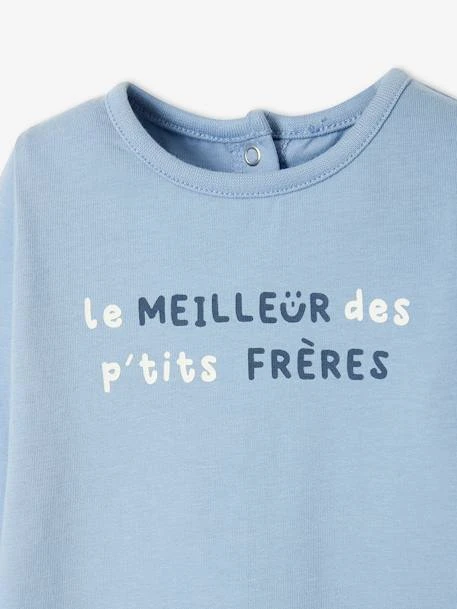 Long Sleeve Top With Message, For Babies - White 4 Long Sleeve Top With Message, For Babies - White - Image 2