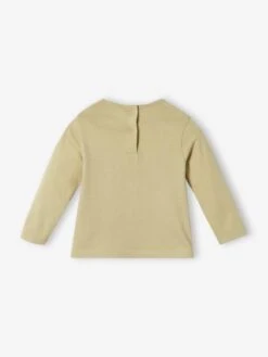 Long Sleeve Top With Message, For Babies - Grey Green -PETIT BATEAU Sales Store long sleeve top with message for babies 22