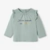 Long Sleeve Top With Ruffles, For Babies - Light Pink -PETIT BATEAU Sales Store long sleeve top with ruffles for babies 10