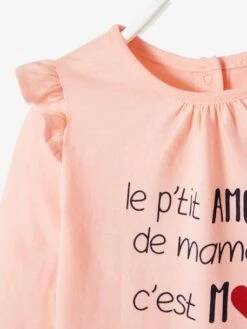 Long Sleeve Top With Ruffles, For Babies - Light Pink 20 Long Sleeve Top With Ruffles, For Babies - Light Pink -PETIT BATEAU Sales Store long sleeve top with ruffles for babies 18