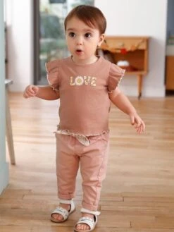 Love T-Shirt For Babies - Old Rose -PETIT BATEAU Sales Store love t shirt for babies 6