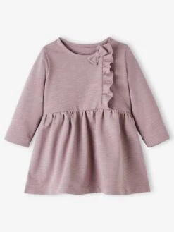 Marl-Effect Fleece Dress For Babies - Purple Medium Solid 19 Marl-Effect Fleece Dress For Babies - Purple Medium Solid -PETIT BATEAU Sales Store marl effect fleece dress for babies 7