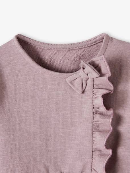 Marl-Effect Fleece Dress For Babies - Purple Medium Solid 12 Marl-Effect Fleece Dress For Babies - Purple Medium Solid - Image 10