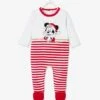 Minnie Mouse Christmas Pyjamas By Disney®, For Babies - White -PETIT BATEAU Sales Store minnie mouse christmas pyjamas by disney for babies