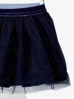 Occasion Ensemble, Glittery Tulle Skirt & Tights For Babies - Dark Blue -PETIT BATEAU Sales Store occasion ensemble glittery tulle skirt tights for babies 2