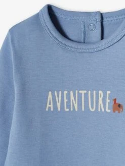 Pack Of 2 Adventure Sleepsuits In Interlock Fabric For Baby Boys - Chambray Blue -PETIT BATEAU Sales Store pack of 2 adventure sleepsuits in interlock fabric for baby boys 7