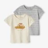 Pack Of 2 Basic T-Shirts For Babies - Taupe -PETIT BATEAU Sales Store pack of 2 basic t shirts for babies 20