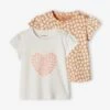 Pack Of 2 Basic T-Shirts For Babies - Old Rose -PETIT BATEAU Sales Store pack of 2 basic t shirts for babies 30