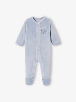 Pack Of 2 "Bears" Velour Sleepsuits For Baby Boys - Brown Medium 2 Color/multicol -PETIT BATEAU Sales Store pack of 2 bears velour sleepsuits for baby boys 11