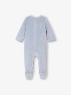Pack Of 2 "Bears" Velour Sleepsuits For Baby Boys - Blue Medium Two Color/multicol -PETIT BATEAU Sales Store pack of 2 bears velour sleepsuits for baby boys 3