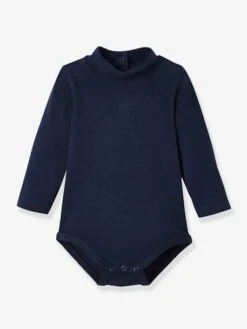 Pack Of 2 Bodysuits For Babies, High Neck, Long Sleeves - Dark Blue 11 Pack Of 2 Bodysuits For Babies, High Neck, Long Sleeves - Dark Blue -PETIT BATEAU Sales Store pack of 2 bodysuits for babies high neck long sleeves 1