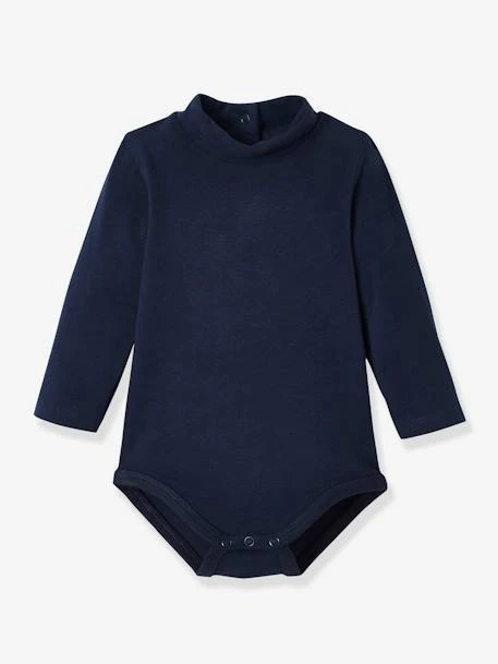 Pack Of 2 Bodysuits For Babies, High Neck, Long Sleeves - Dark Blue 4 Pack Of 2 Bodysuits For Babies, High Neck, Long Sleeves - Dark Blue - Image 2