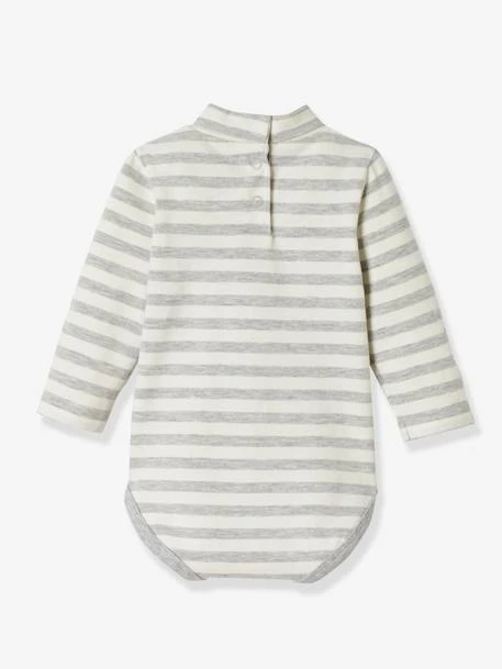 Pack Of 2 Bodysuits For Babies, High Neck, Long Sleeves - Dark Blue 6 Pack Of 2 Bodysuits For Babies, High Neck, Long Sleeves - Dark Blue - Image 4