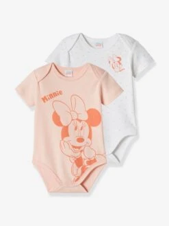 Pack Of 2 Bodysuits For Babies, Minnie Mouse By Disney® - Peach