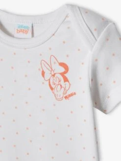 Pack Of 2 Bodysuits For Babies, Minnie Mouse By Disney® - Peach -PETIT BATEAU Sales Store pack of 2 bodysuits for babies minnie mouse by disney 5