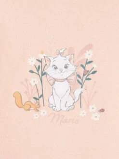 Pack Of 2 Bodysuits, Marie Of The Aristocats By Disney®, For Babies - Pink Light Solid With Design -PETIT BATEAU Sales Store pack of 2 bodysuits marie of the aristocats by disney for babies 4