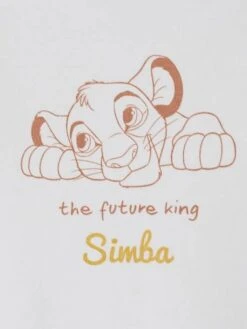 Pack Of 2 Bodysuits, The Lion King By Disney®, For Babies - Yellow Dark Solid With Design -PETIT BATEAU Sales Store pack of 2 bodysuits the lion king by disney for babies 4