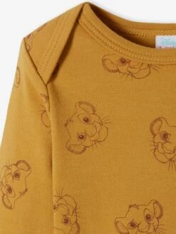 Pack Of 2 Bodysuits, The Lion King By Disney®, For Babies - Yellow Dark Solid With Design -PETIT BATEAU Sales Store pack of 2 bodysuits the lion king by disney for babies 6