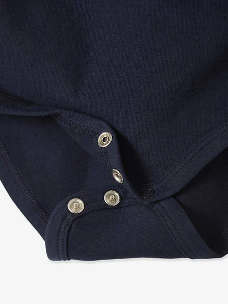 Pack Of 2 Bodysuits With Polo Shirt Collar & Pocket, For Newborns - Dark Blue 7 Pack Of 2 Bodysuits With Polo Shirt Collar & Pocket, For Newborns - Dark Blue - Image 5
