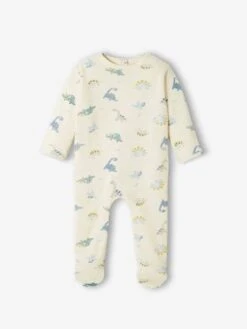 Pack Of 2 Dinosaur Sleepsuits In Jersey Knit For Baby Boys - Aqua Green -PETIT BATEAU Sales Store pack of 2 dinosaur sleepsuits in jersey knit for baby boys 2