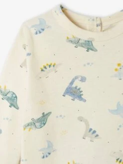 Pack Of 2 Dinosaur Sleepsuits In Jersey Knit For Baby Boys - Aqua Green -PETIT BATEAU Sales Store pack of 2 dinosaur sleepsuits in jersey knit for baby boys 6