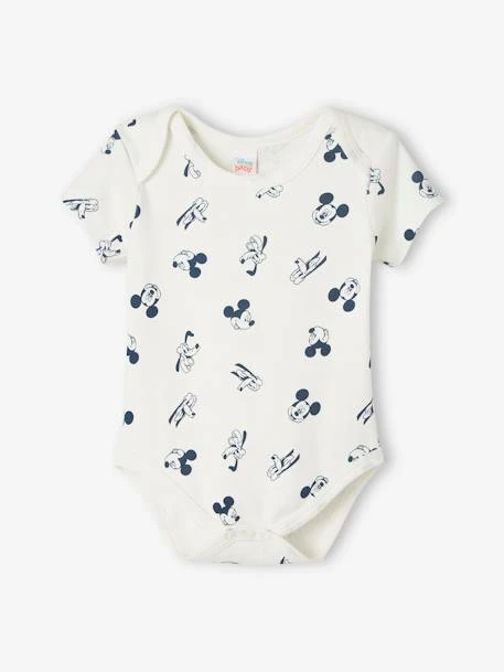 Mickey Mouse Pack Of 2 Disney® Mickey & Friends Bodysuits For Babies - White Light Solid With Design 4 Mickey Mouse Pack Of 2 Disney® Mickey & Friends Bodysuits For Babies - White Light Solid With Design - Image 2