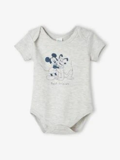 Mickey Mouse Pack Of 2 Disney® Mickey & Friends Bodysuits For Babies - White Light Solid With Design 10 Mickey Mouse Pack Of 2 Disney® Mickey & Friends Bodysuits For Babies - White Light Solid With Design -PETIT BATEAU Sales Store pack of 2 disney mickey friends bodysuits for babies 2