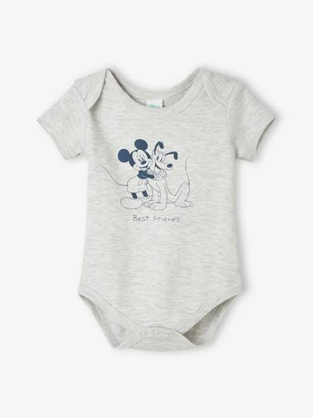 Mickey Mouse Pack Of 2 Disney® Mickey & Friends Bodysuits For Babies - White Light Solid With Design 5 Mickey Mouse Pack Of 2 Disney® Mickey & Friends Bodysuits For Babies - White Light Solid With Design - Image 3