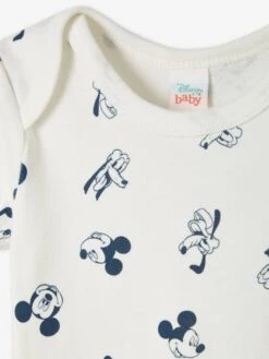Mickey Mouse Pack Of 2 Disney® Mickey & Friends Bodysuits For Babies - White Light Solid With Design 12 Mickey Mouse Pack Of 2 Disney® Mickey & Friends Bodysuits For Babies - White Light Solid With Design -PETIT BATEAU Sales Store pack of 2 disney mickey friends bodysuits for babies 4