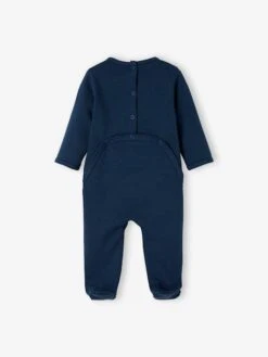 Pack Of 2 Fleece Sleepsuits For Babies - Blue Dark Two Color/multicol -PETIT BATEAU Sales Store pack of 2 fleece sleepsuits for babies 3