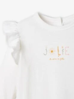 Pack Of 2 Flower Sleepsuits In Jersey Knit For Baby Girls - Peach -PETIT BATEAU Sales Store pack of 2 flower sleepsuits in jersey knit for baby girls 4