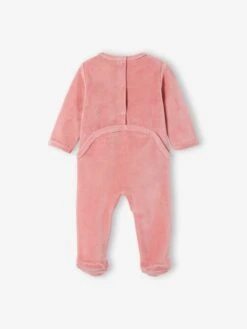 Pack Of 2 "Fox" Sleepsuits In Velour For Baby Girls - Pink Medium 2 Color/multicol -PETIT BATEAU Sales Store pack of 2 fox sleepsuits in velour for baby girls 3