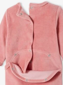 Pack Of 2 "Fox" Sleepsuits In Velour For Baby Girls - Pink Medium 2 Color/multicol -PETIT BATEAU Sales Store pack of 2 fox sleepsuits in velour for baby girls 5