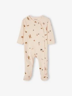Pack Of 2 Fruity Sleepsuits For Babies - Pecan Nut -PETIT BATEAU Sales Store pack of 2 fruity sleepsuits for babies 2