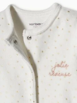 Pack Of 2 Heart Sleepsuits In Velour For Baby Girls - Pale Pink 13 Pack Of 2 Heart Sleepsuits In Velour For Baby Girls - Pale Pink -PETIT BATEAU Sales Store pack of 2 heart sleepsuits in velour for baby girls 4