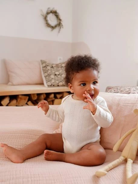 Pack Of 2 Long Sleeve Openwork Bodysuits For Babies - Pink Light 2 Color/multicol R 4 Pack Of 2 Long Sleeve Openwork Bodysuits For Babies - Pink Light 2 Color/multicol R - Image 2