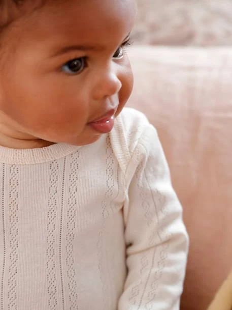 Pack Of 2 Long Sleeve Openwork Bodysuits For Babies - Pink Light 2 Color/multicol R 10 Pack Of 2 Long Sleeve Openwork Bodysuits For Babies - Pink Light 2 Color/multicol R - Image 8