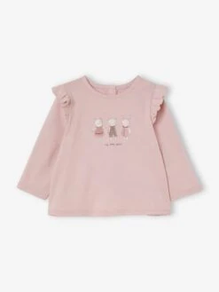 Pack Of 2 Long Sleeve Tops, For Babies - Pink Medium 2 Color/multicol -PETIT BATEAU Sales Store pack of 2 long sleeve tops for babies 10