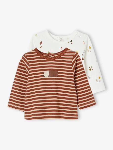 Pack Of 2 Long Sleeve Tops, For Babies - Brown Medium 2 Color/multicol 3 Pack Of 2 Long Sleeve Tops, For Babies - Brown Medium 2 Color/multicol